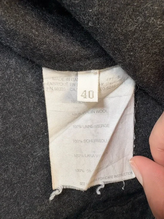 miu miu charcoal wool tailored button up blouse italy - Picture 7 of 15